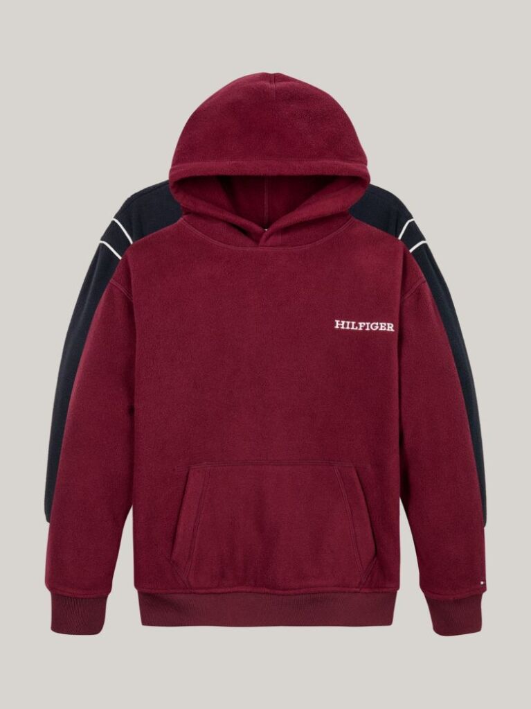 Red Hilfiger Monotype Polar Fleece Hoody  Kids Unisex