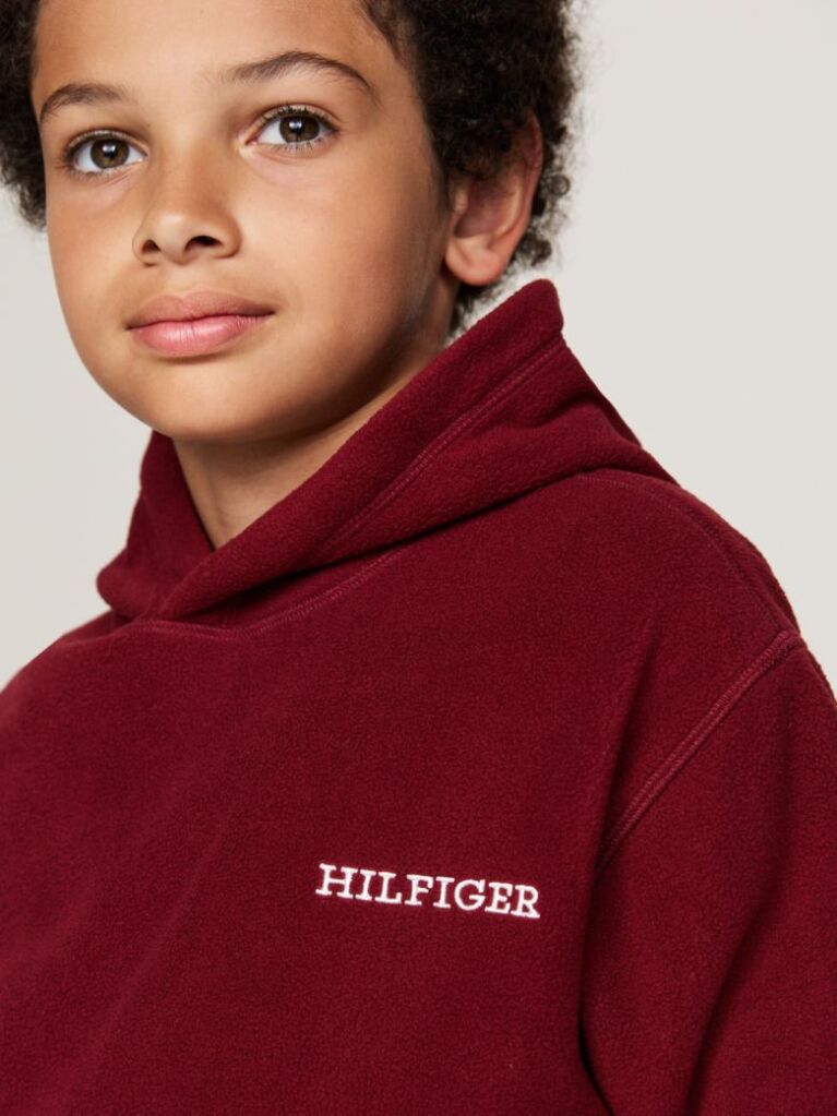 Red Hilfiger Monotype Polar Fleece Hoody  Kids Unisex