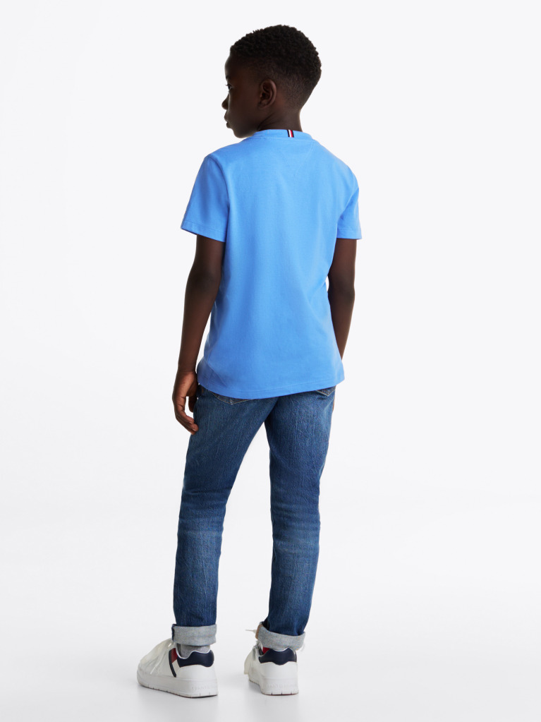 Blue Logo Crew Neck T-Shirt  Kids Unisex