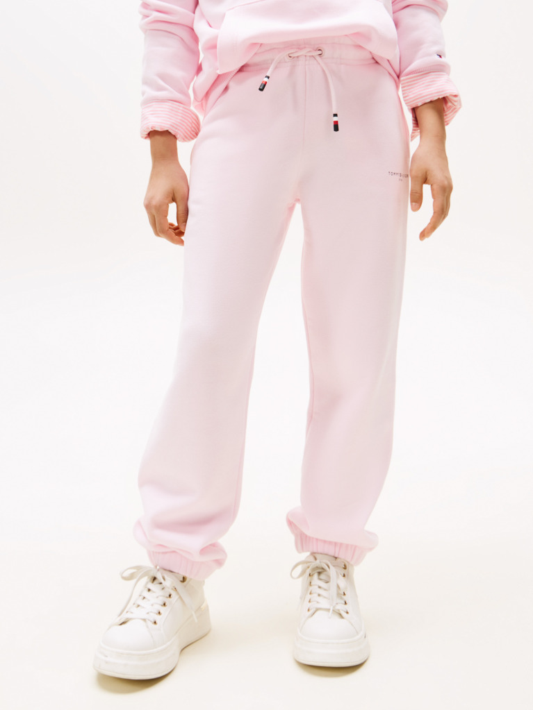 Pink Logo Cuffed Joggers  Kids Unisex