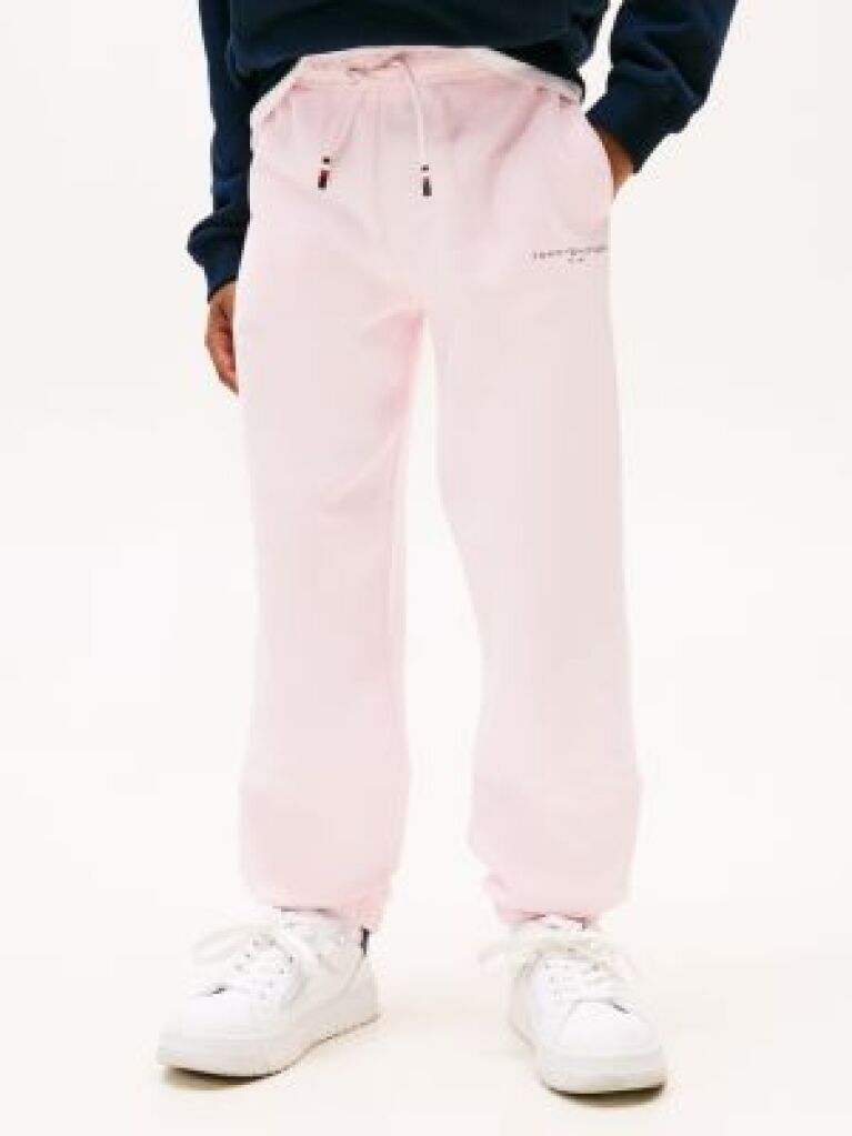 Pink Logo Cuffed Joggers  Kids Unisex