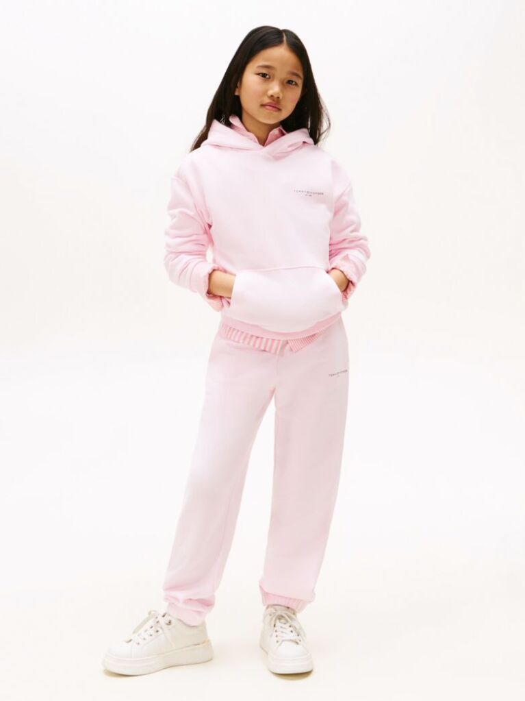 Pink Logo Cuffed Joggers  Kids Unisex
