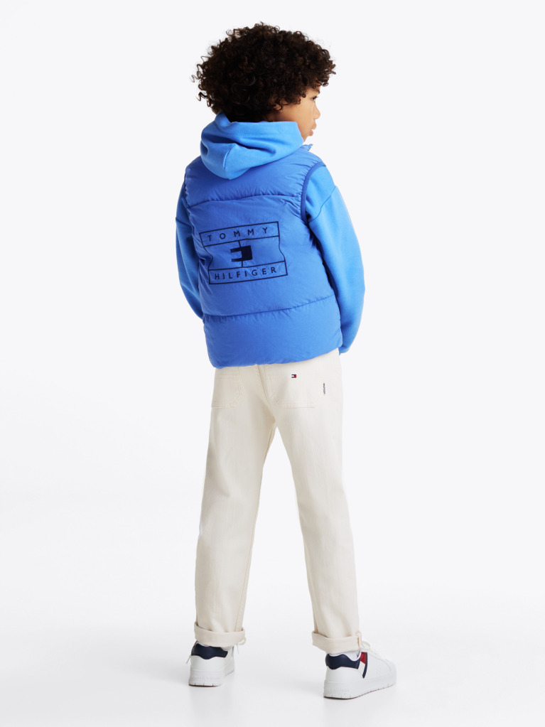 Blue Back Logo Padded Vest  Kids Unisex