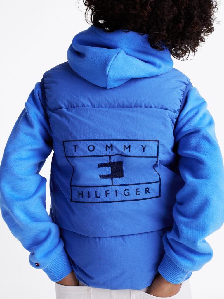 Blue Back Logo Padded Vest  Kids Unisex