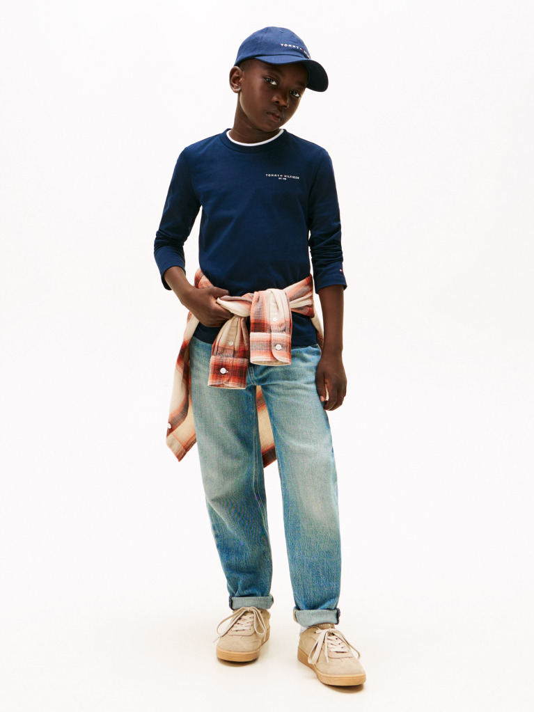 Blue Regular Fit Long Sleeve T-Shirt  Kids Unisex