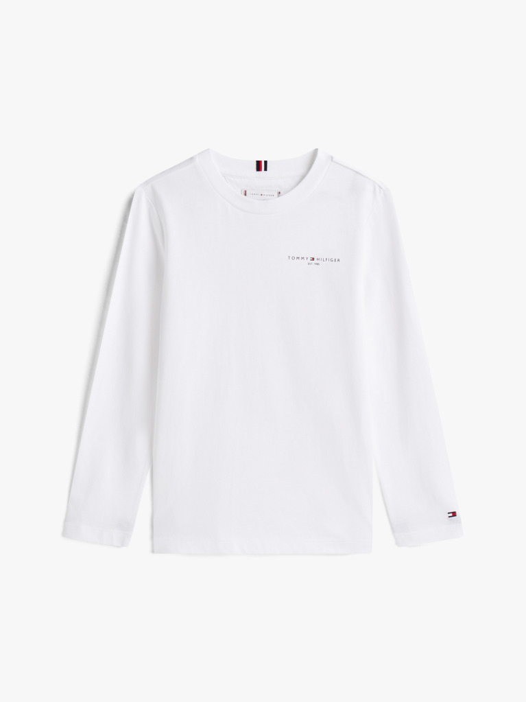 White Regular Fit Long Sleeve T-Shirt  Kids Unisex