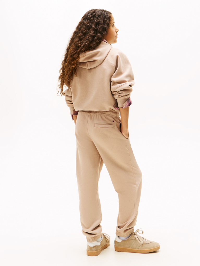 Beige Brushed Fleece Regular Joggers  Kids Unisex