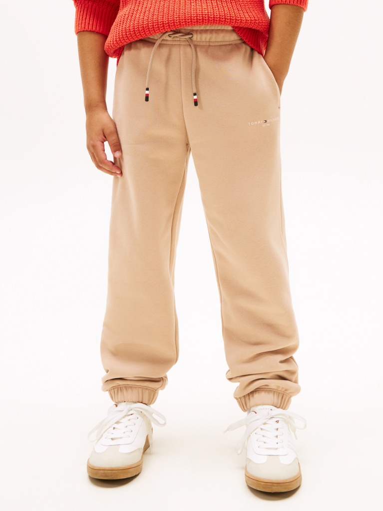 Beige Brushed Fleece Regular Joggers  Kids Unisex