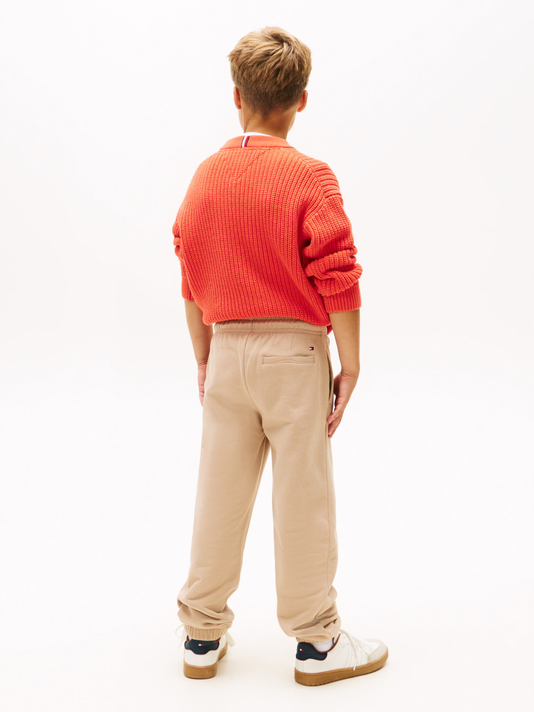 Beige Brushed Fleece Regular Joggers  Kids Unisex