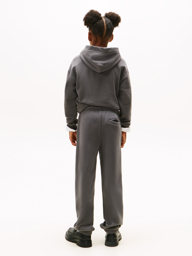 Grey Brushed Fleece Regular Joggers  Kids Unisex