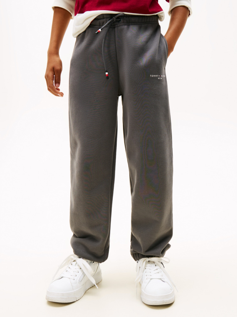 Grey Brushed Fleece Regular Joggers  Kids Unisex