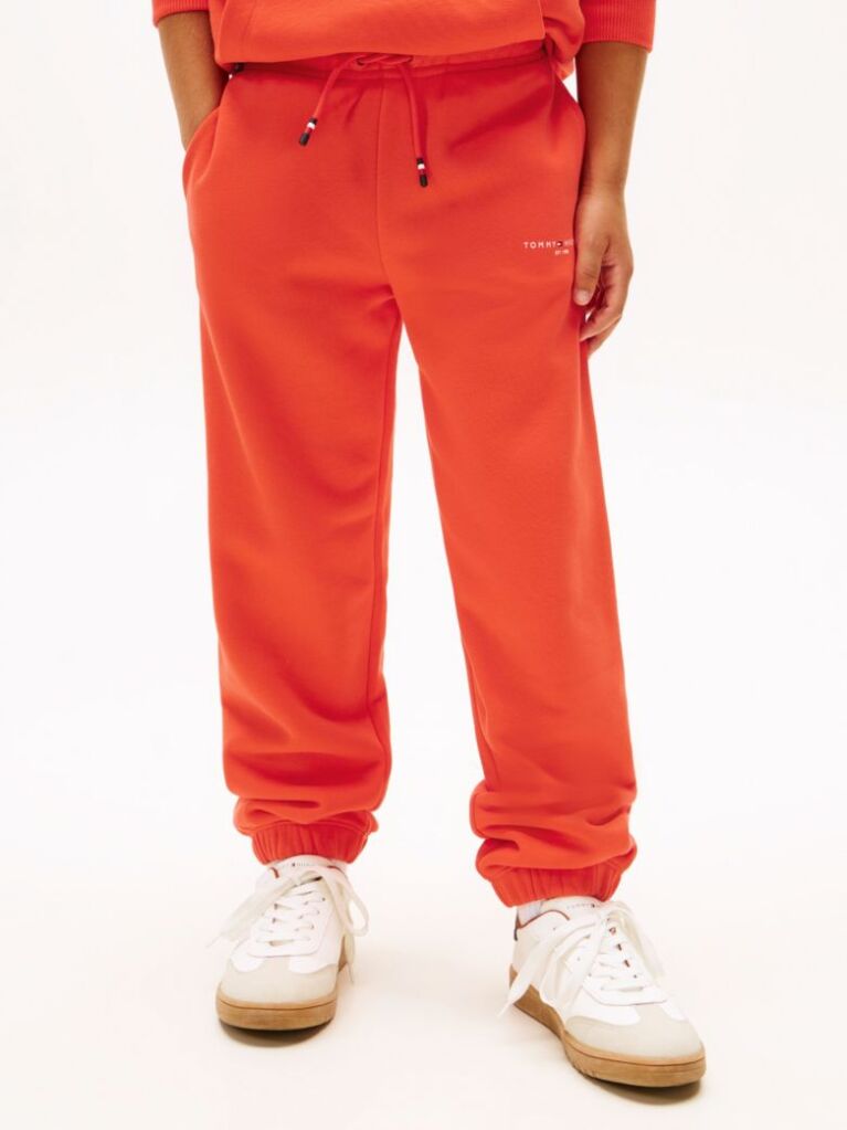 Orange Brushed Fleece Regular Joggers  Kids Unisex