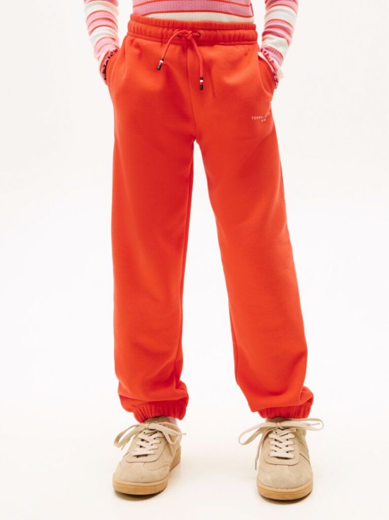 Orange Brushed Fleece Regular Joggers  Kids Unisex