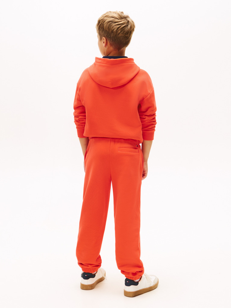 Orange Brushed Fleece Regular Joggers  Kids Unisex