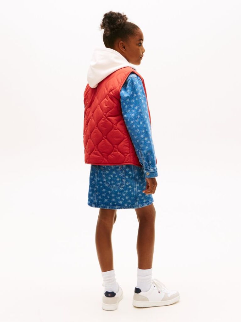 Red Essential Lightweight Quilted Gilet  Kids Unisex