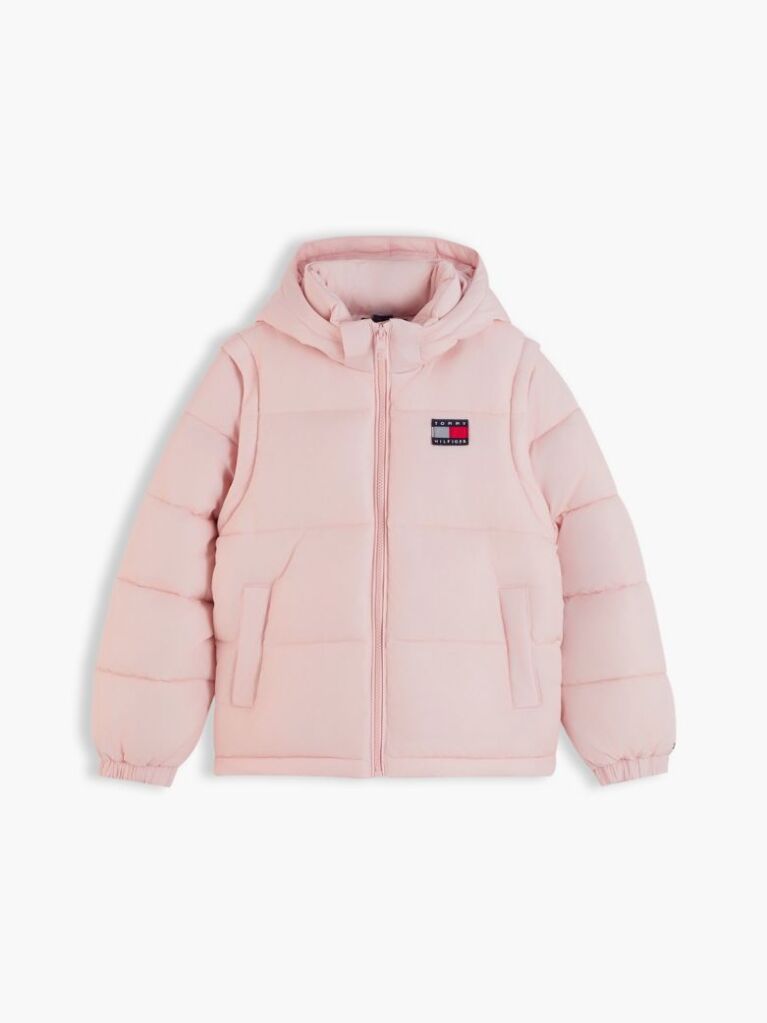 Pink Heritage Back Logo Ripstop Puffer Jacket  Kids Unisex