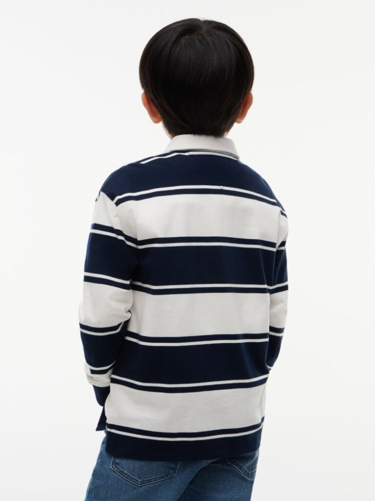 Multi Regular Fit Peanuts® Rugby Stripe Polo Shirt  Kids Unisex