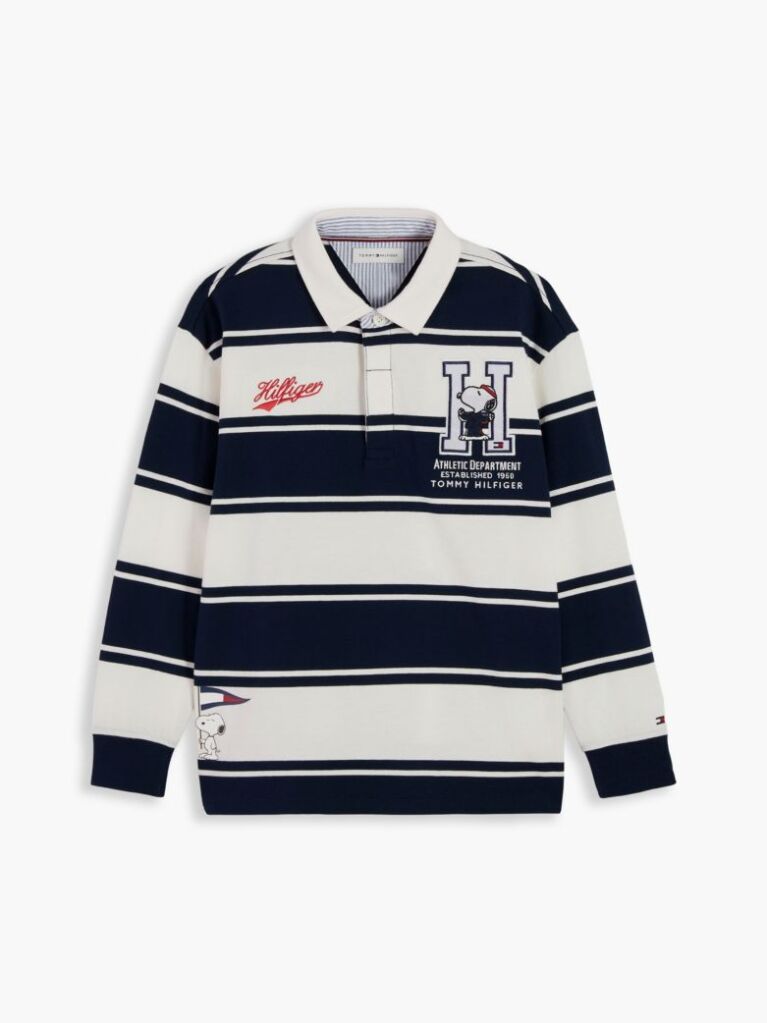 Multi Regular Fit Peanuts® Rugby Stripe Polo Shirt  Kids Unisex