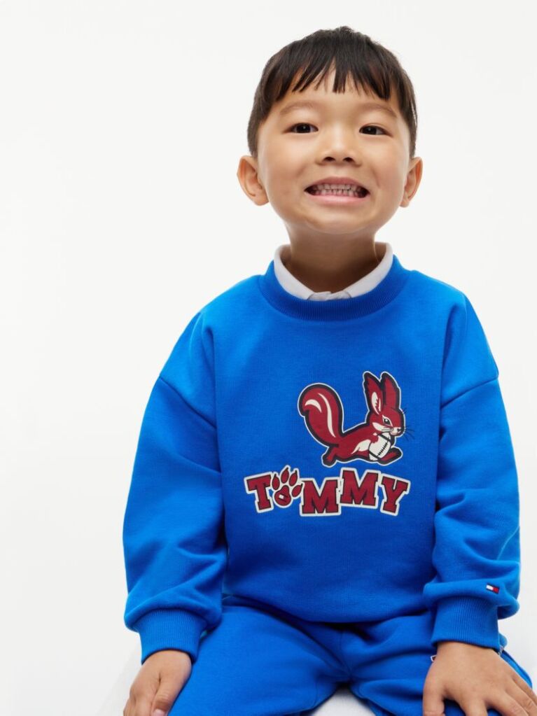 Blue Terry Sweatshirt And Joggers Set  Kids Unisex