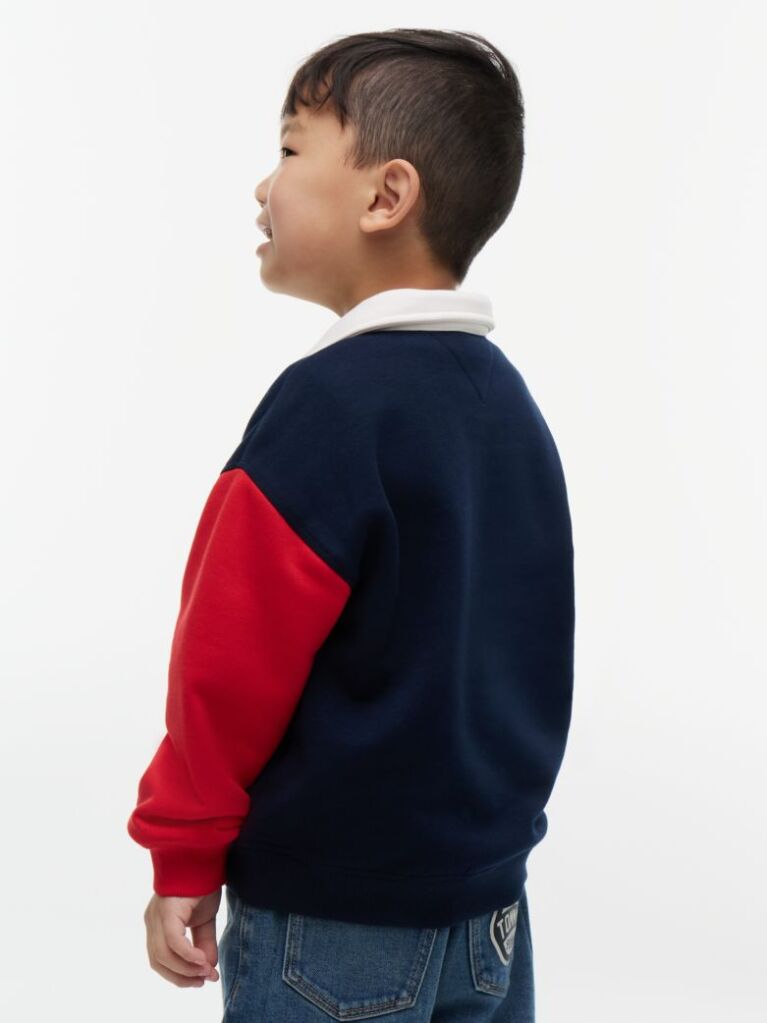 Multi Colour-Blocked Terry Rugby Sweatshirt  Kids Unisex