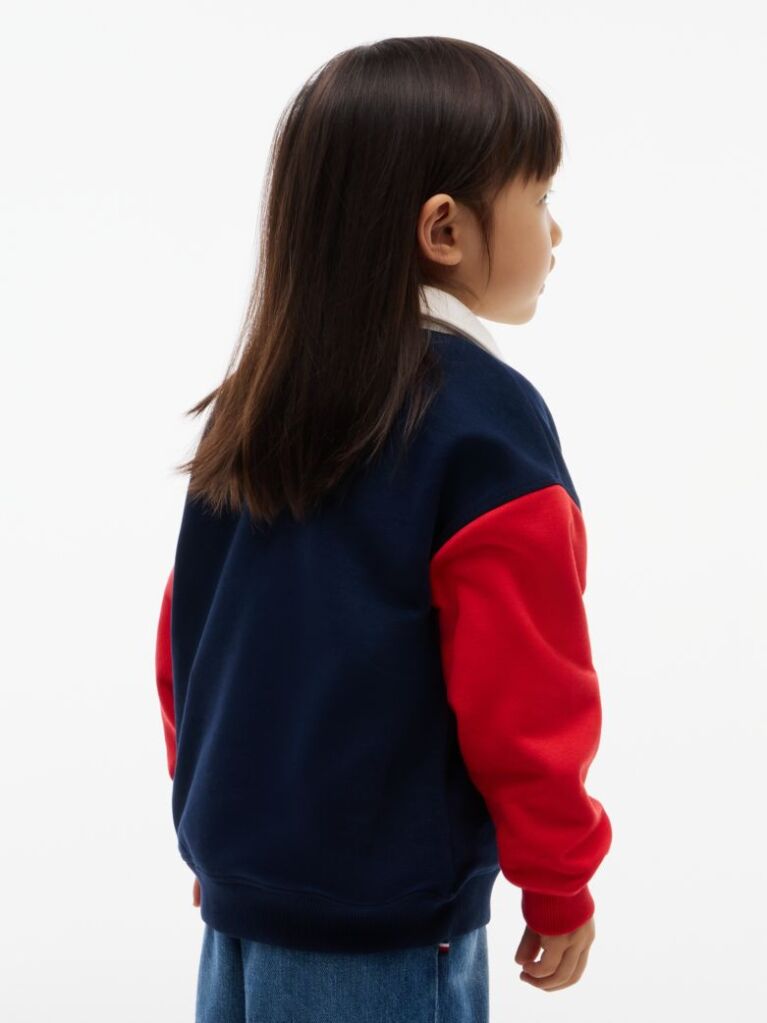 Multi Colour-Blocked Terry Rugby Sweatshirt  Kids Unisex