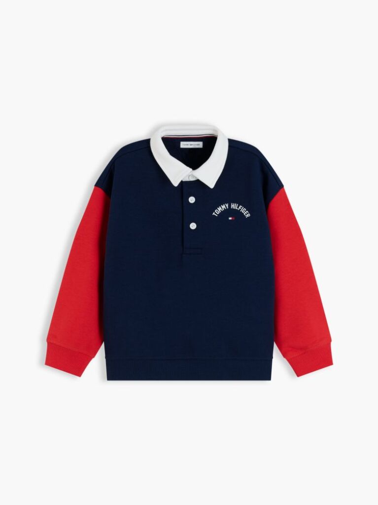 Multi Colour-Blocked Terry Rugby Sweatshirt  Kids Unisex