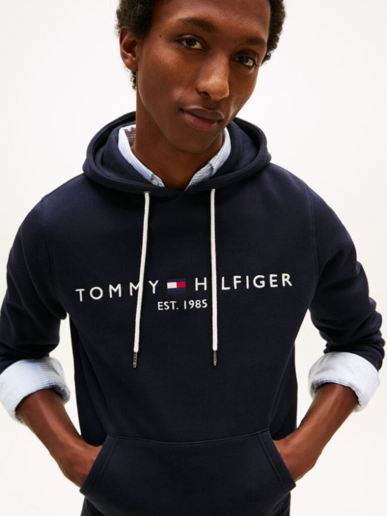 Blue TOMMY LOGO HOODY  Men