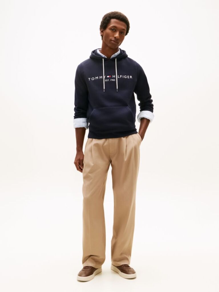 Blue TOMMY LOGO HOODY  Men