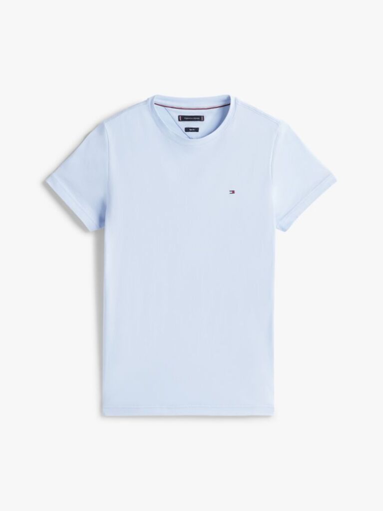 Blue Flag Embroidery Slim Fit T-Shirt  Men