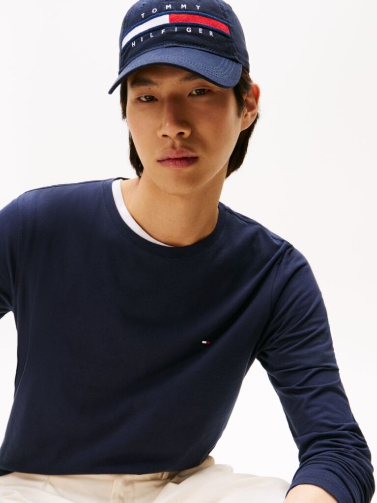 Blue Long Sleeve Extra Slim Fit T-Shirt  Men