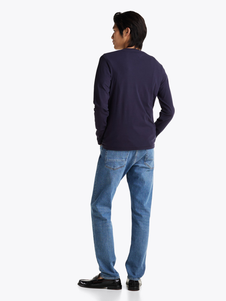 Blue Long Sleeve Extra Slim Fit T-Shirt  Men