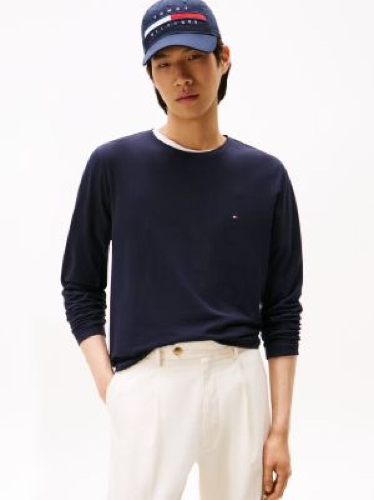 Blue Long Sleeve Extra Slim Fit T-Shirt  Men