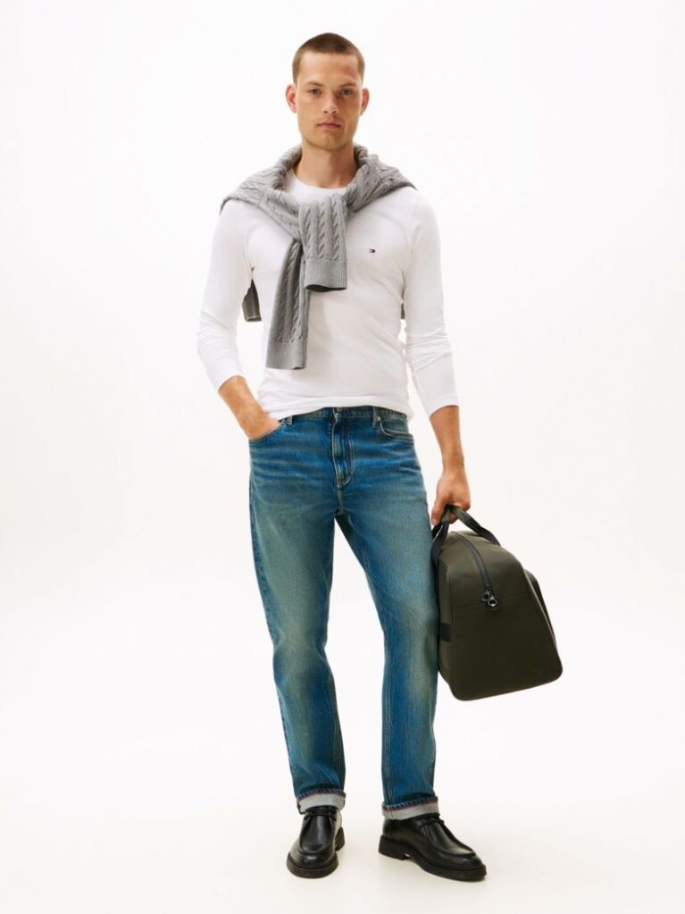 White Long Sleeve Extra Slim Fit T-Shirt  Men