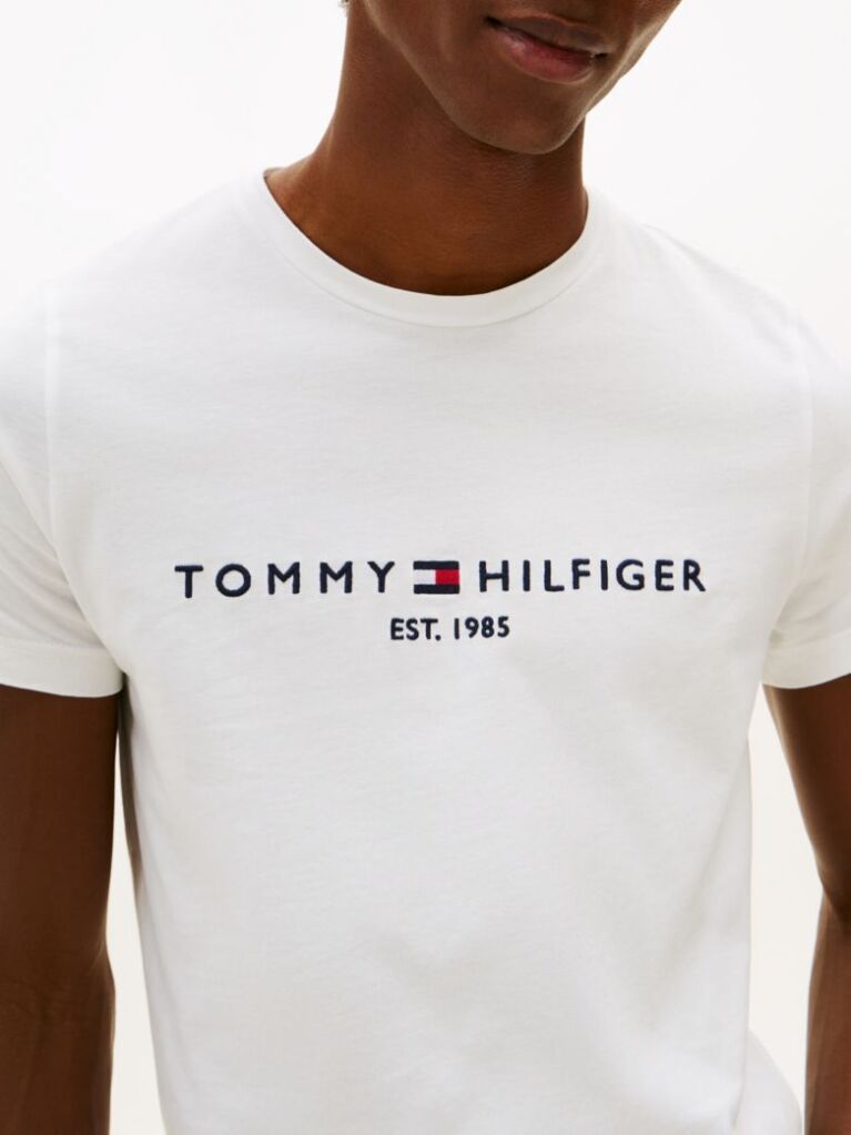 White TOMMY HILFIGER LOGO T-SHIRT  Men