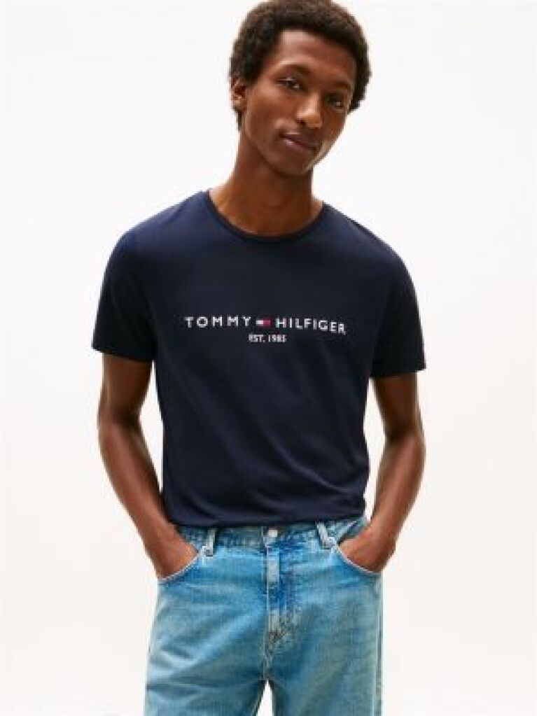 Blue TOMMY HILFIGER LOGO T-SHIRT  Men