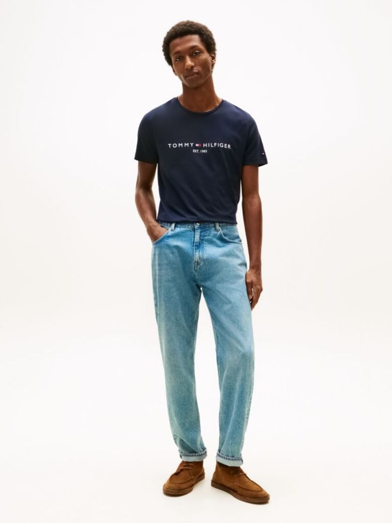 Blue TOMMY HILFIGER LOGO T-SHIRT  Men