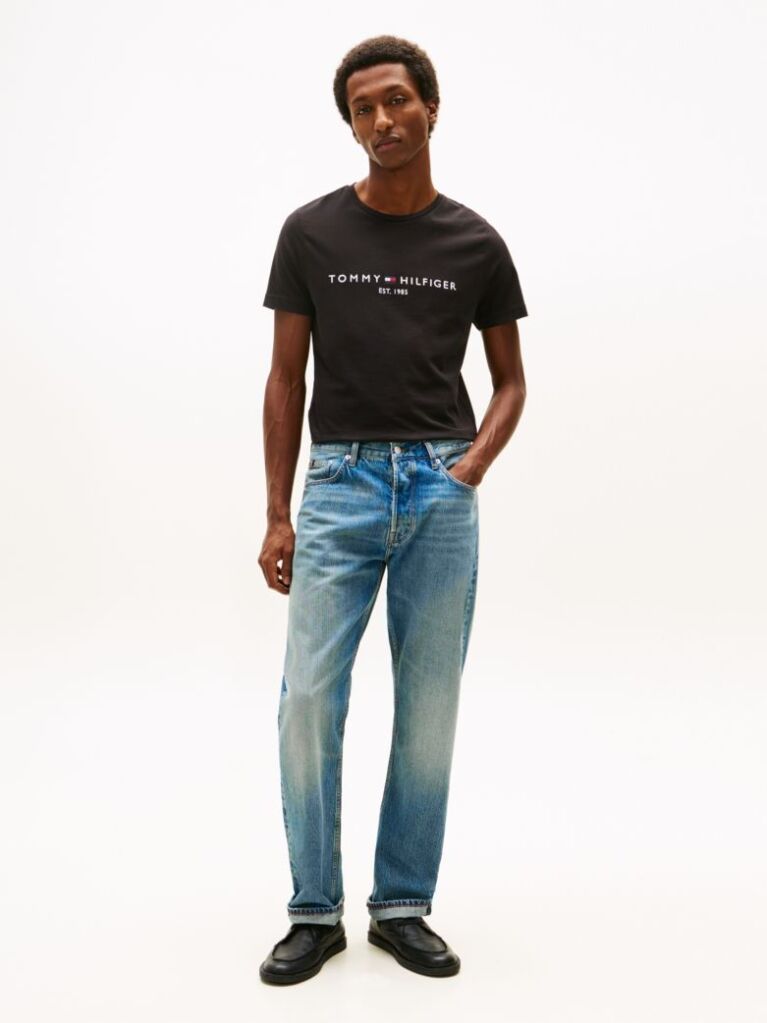 Black TOMMY HILFIGER LOGO T-SHIRT  Men