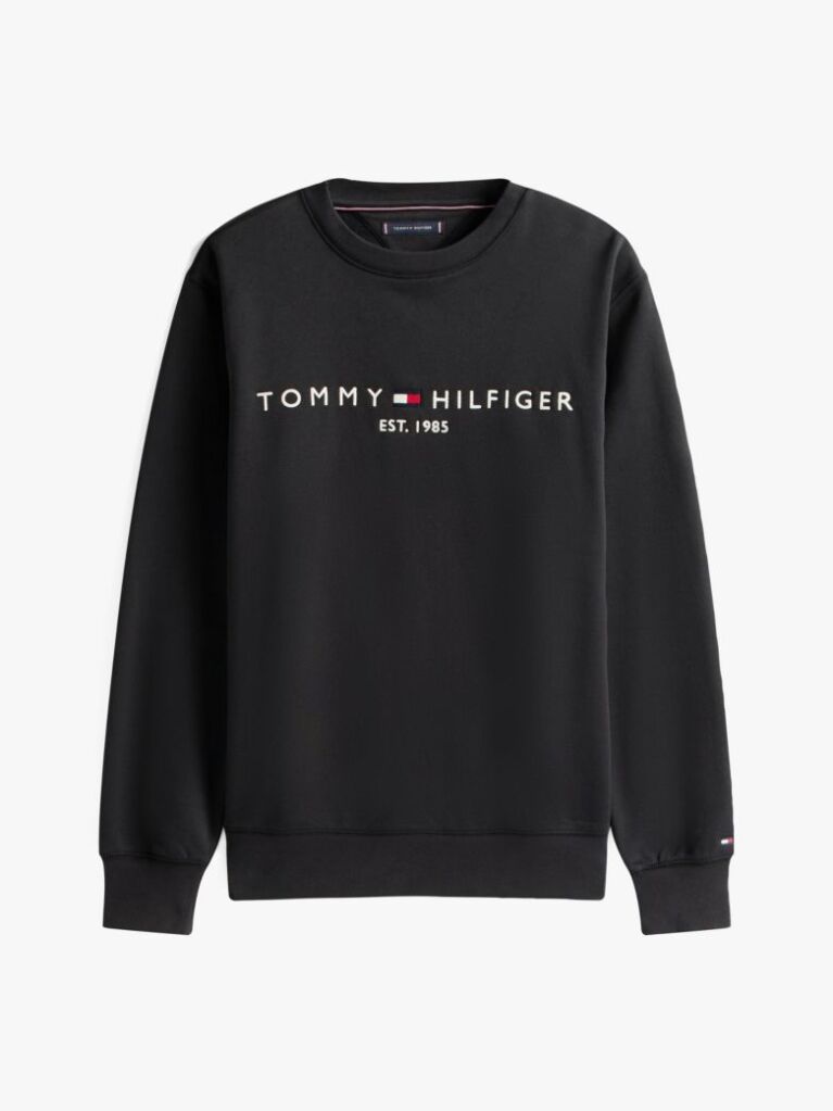 Black Tommy Logo Sweatshirt  Men