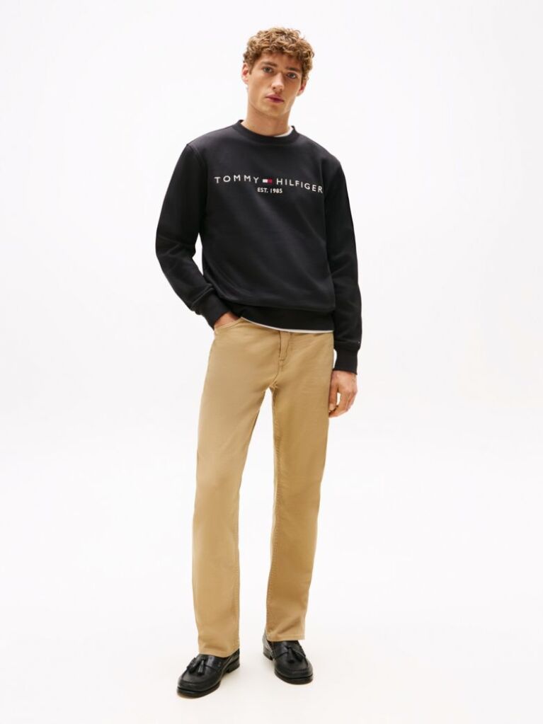 Black Tommy Logo Sweatshirt  Men