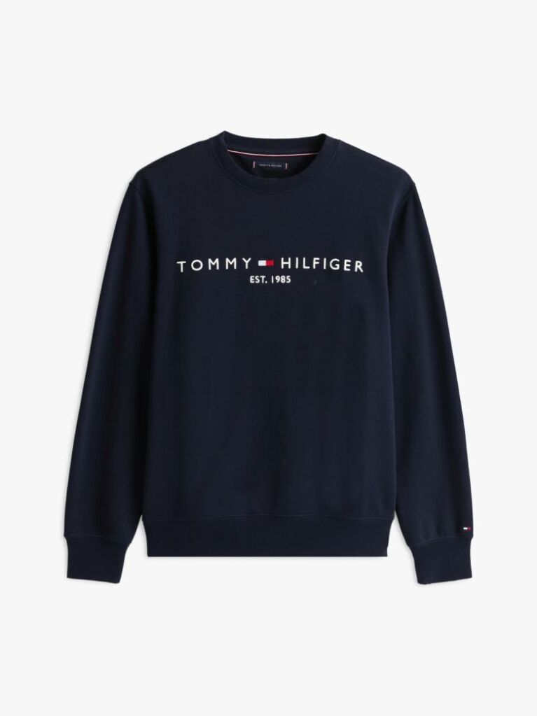 Blue Tommy Logo Sweatshirt  Men