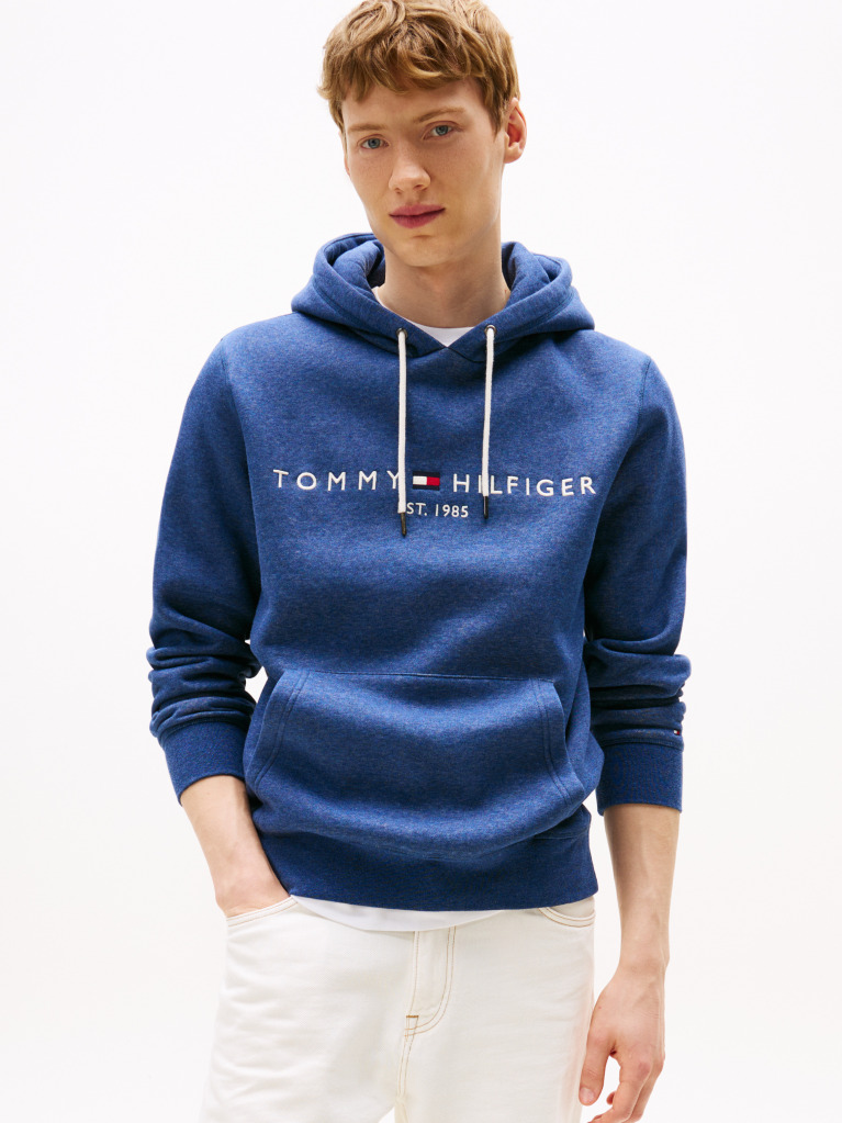 Blue Tommy Logo Hoody  Men