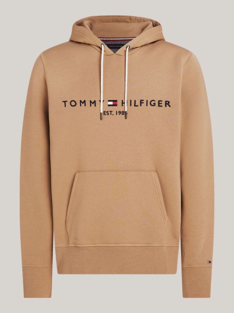 Brown Tommy Logo Hoody  Men