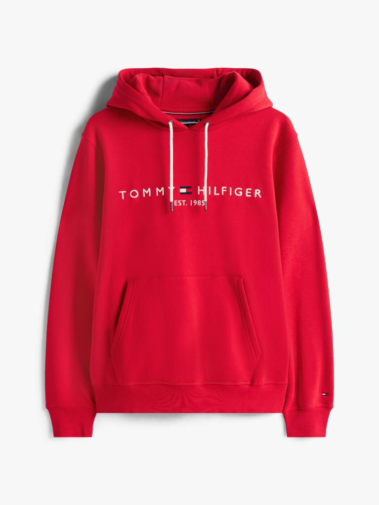 Red Tommy Logo Hoody  Men