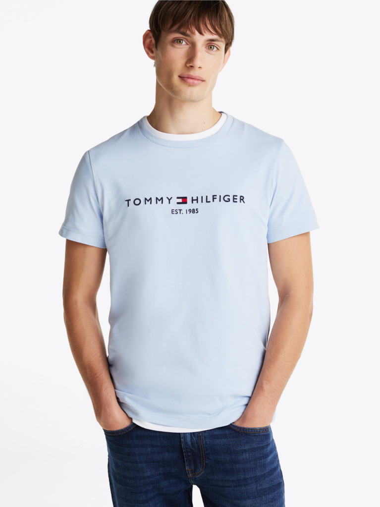 Blue Logo Slim Fit Jersey T-Shirt  Men