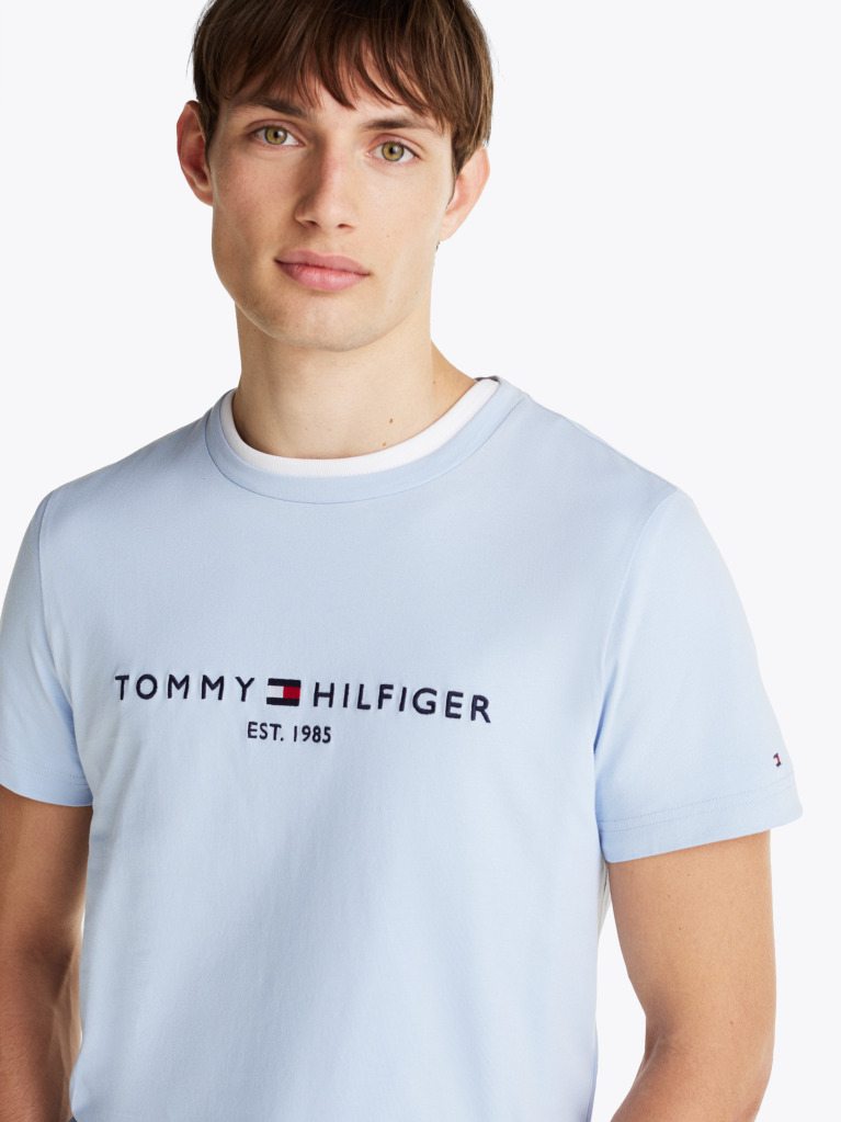 Blue Logo Slim Fit Jersey T-Shirt  Men