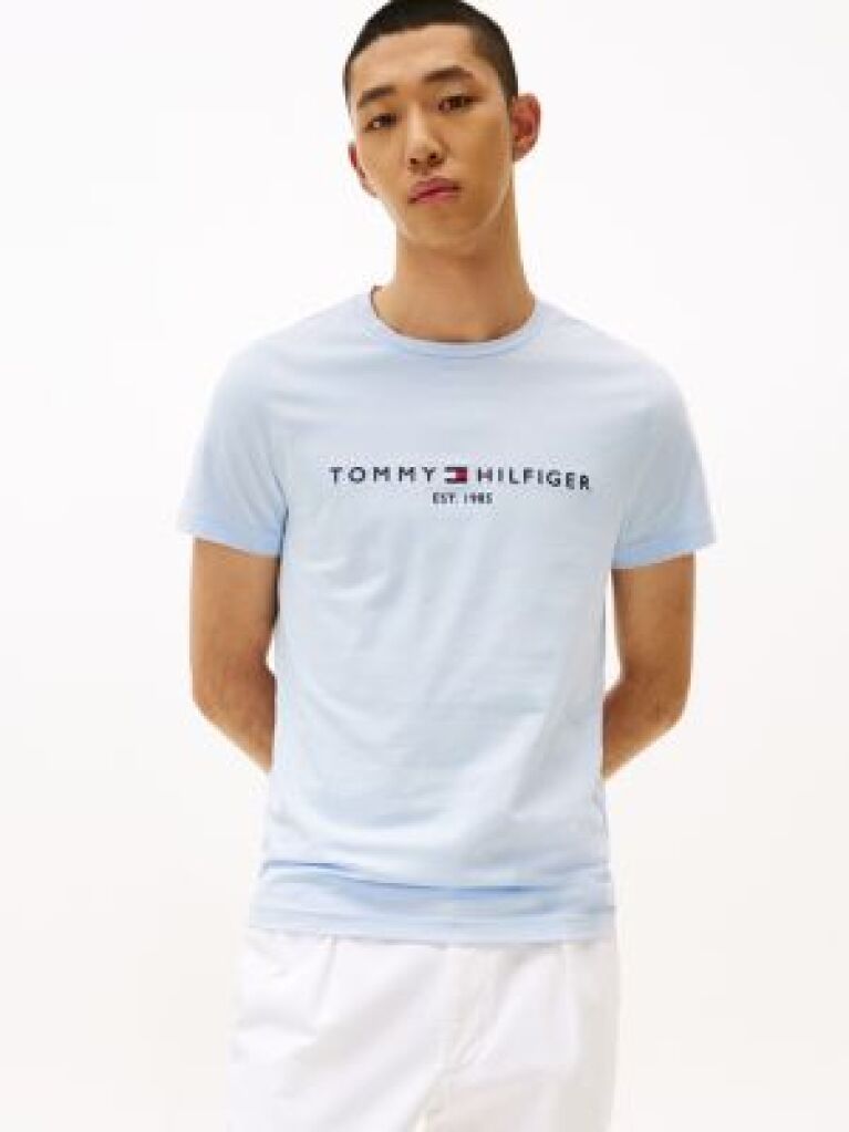 Blue Logo Slim Fit Jersey T-Shirt  Men
