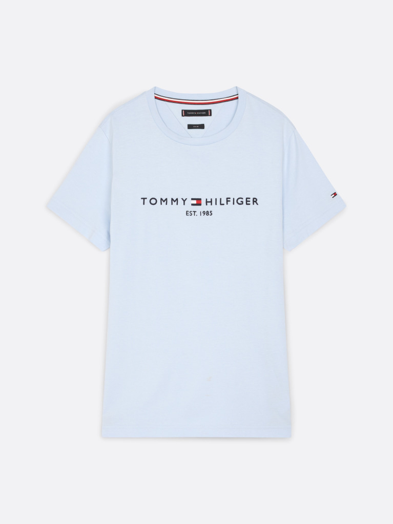 Blue Logo Slim Fit Jersey T-Shirt  Men