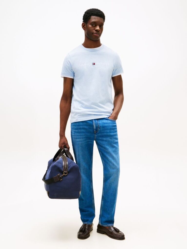 Blue Logo Slim Fit Jersey T-Shirt  Men