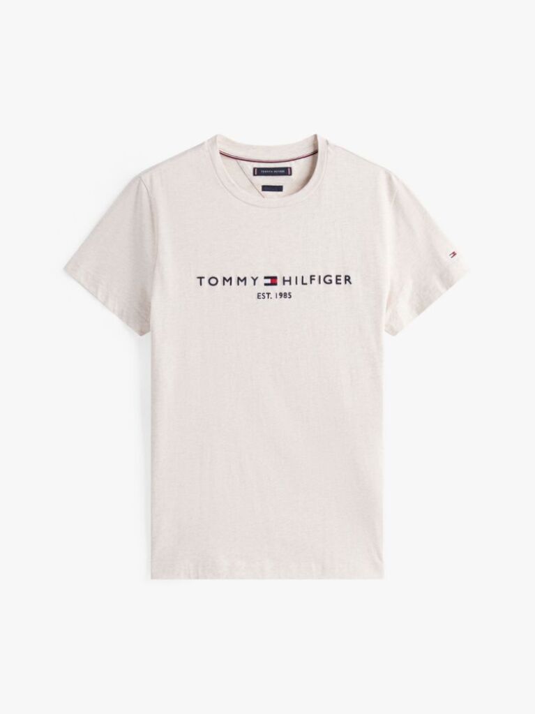 Beige Logo Slim Fit Jersey T-Shirt  Men