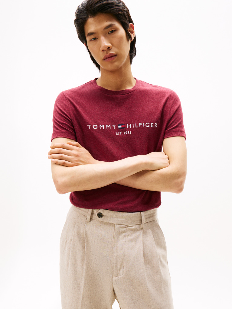 Red Logo Slim Fit Jersey T-Shirt  Men